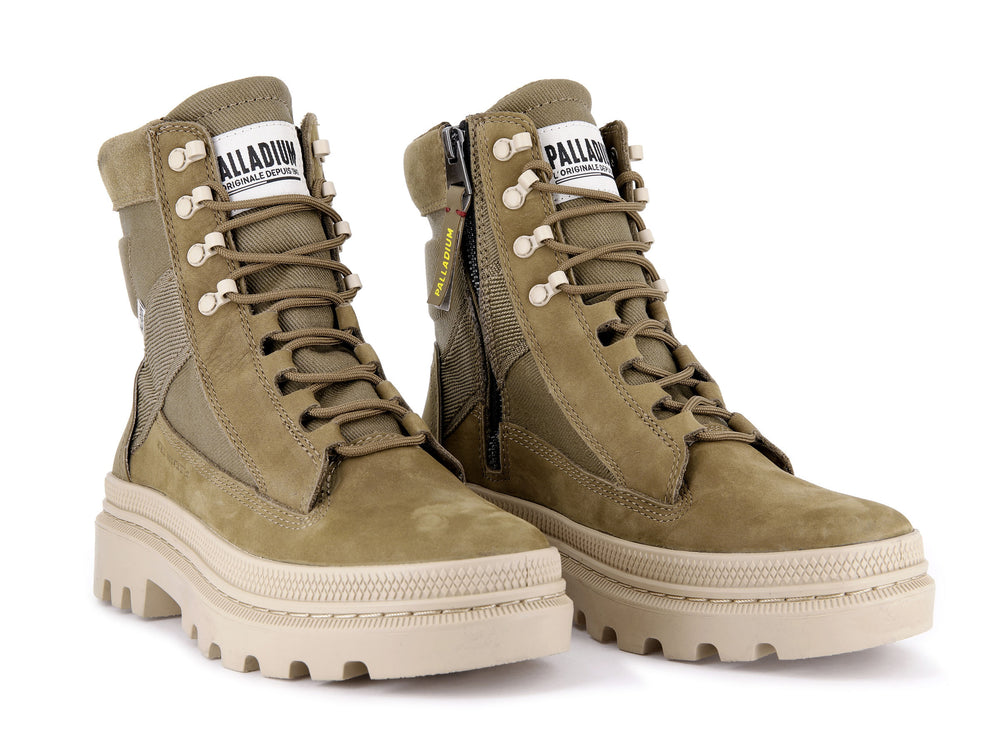 Zapatos Altas Palladium PALLATROOPER TACTICAL Hombre Verde Oliva | Ecuador-62049