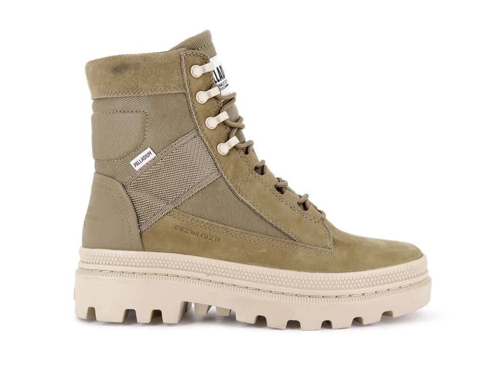 Zapatos Altas Palladium PALLATROOPER TACTICAL Hombre Verde Oliva | Ecuador-62049