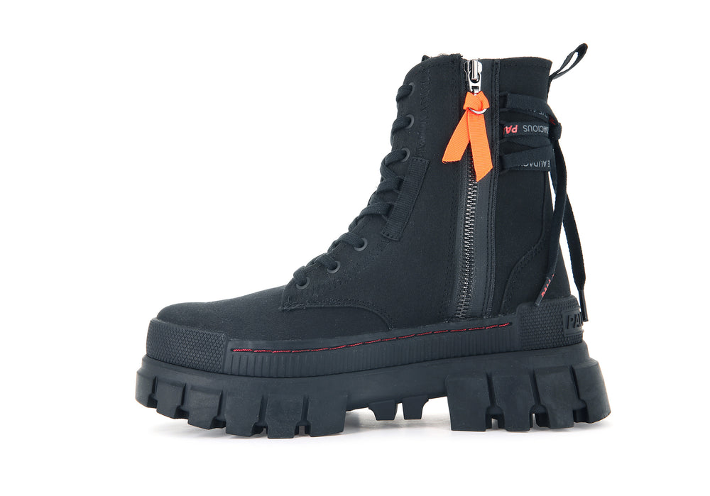 Zapatos Altas Palladium REVOLT BOOT TX Mujer Negras | Ecuador-61935