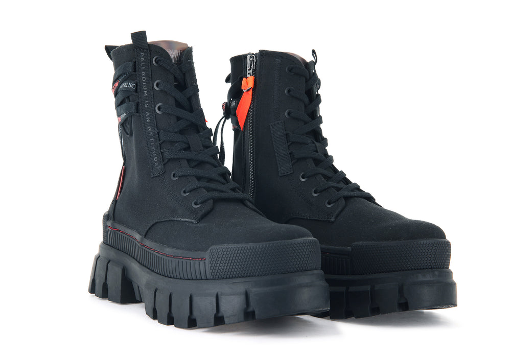 Zapatos Altas Palladium REVOLT BOOT TX Mujer Negras | Ecuador-61935