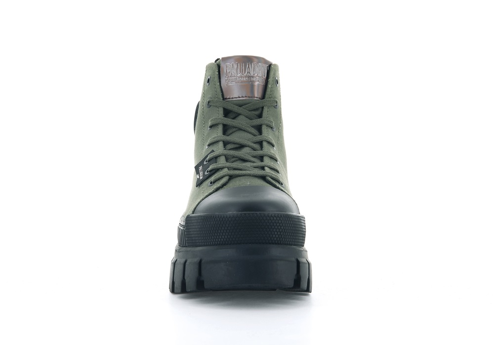 Zapatos Altas Palladium REVOLT HI TX Mujer Verde Oliva | Ecuador-47136