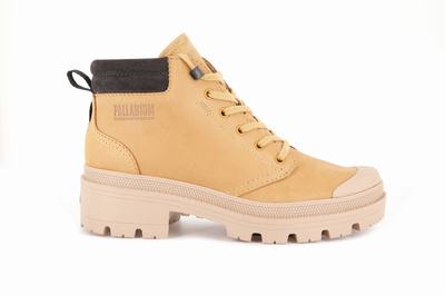 Botas Palladium PALLABASE LO CUFF Mujer Doradas | Ecuador-24719