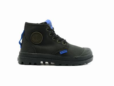 Botas Palladium PAMPA SUPPLY LEATHER Niños Negras | Ecuador-90271