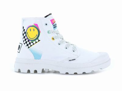 Botas Palladium PAMPA X SMILEY 1990 Hombre Blancas | Ecuador-91582