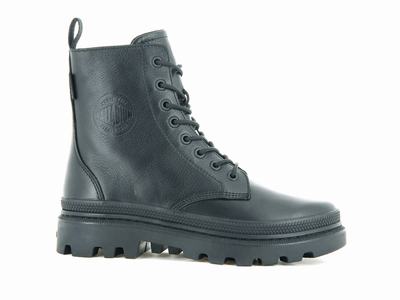 Botas De Invierno Palladium PALLATROOPER OFF LEATHER Hombre Negras | Ecuador-81043