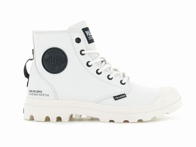 Botas De Invierno Palladium PAMPA HI SUPPLY LEATHER Hombre Blancas | Ecuador-39627