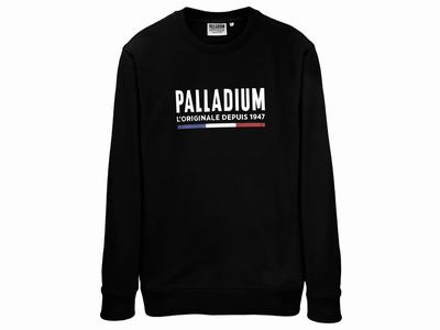 Sudaderas Palladium PALLADIUM CREW NECK2 Mujer Negras | Ecuador-64291