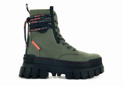 Zapatos Altas Palladium REVOLT BOOT TX Mujer Verde Oliva | Ecuador-36287