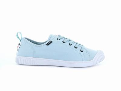 Zapatos Bajos Palladium EASY LACE CANVAS Mujer Gris | Ecuador-58297