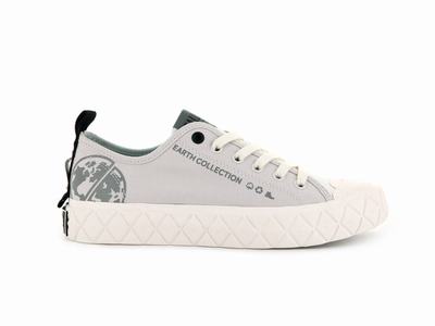 Zapatos Bajos Palladium PALLA ACE ORGANIC METRO Hombre Blancas Gris | Ecuador-04139